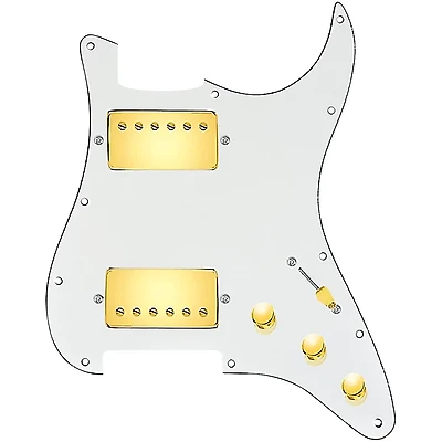 920D Custom HH Loaded Pickguard for Strat With Gold Roughneck Humbuckers and S5W-HH Wiring Harness