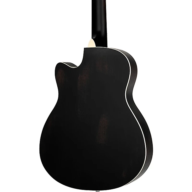 Ortega RRG40CE-DBK Concert Cutaway Acoustic-Electric Resonator Guitar Black