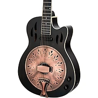 Ortega RRG40CE-DBK Concert Cutaway Acoustic-Electric Resonator Guitar Black