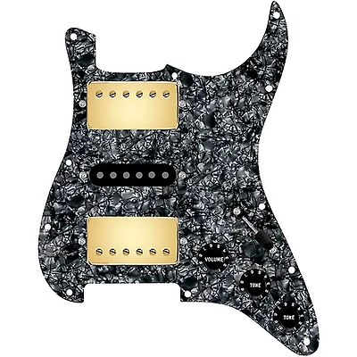 920D Custom HSH Loaded Pickguard for Stratocaster With Gold Smoothie Humbuckers