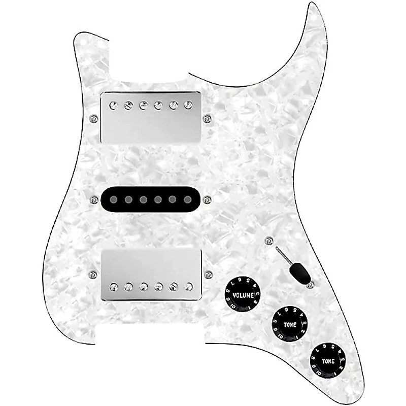920D Custom HSH Loaded Pickguard for Stratocaster With Nickel Smoothie Humbuckers