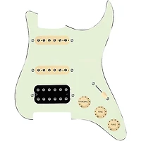 920D Custom HSS Loaded Pickguard For Strat With An Uncovered Cool Kids Humbucker, Aged White Texas Grit Pickups and Black Knobs