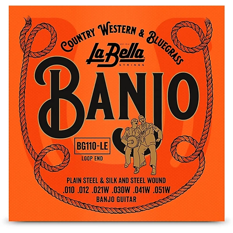 La Bella BG110 Banjo Guitar Strings With Loop Ends