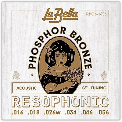 La Bella RPG6-1656 Phosphor Bronze Resophonic Guitar Strings