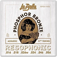 La Bella RPG6-1656 Phosphor Bronze Resophonic Guitar Strings