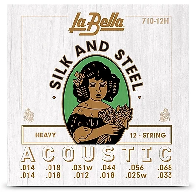 La Bella 710-12 12-String Silk & Steel Acoustic Guitar Strings