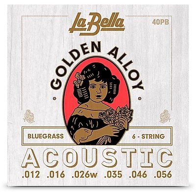 La Bella Golden Alloy 6-String Acoustic Guitar Strings