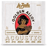La Bella Golden Alloy 6-String Acoustic Guitar Strings