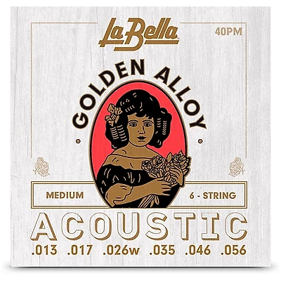 La Bella Golden Alloy 6-String Acoustic Guitar Strings