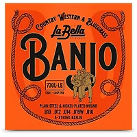 La Bella 730-LE Nickel Plated Wound Loop-Ends 5-String Banjo Strings - Light