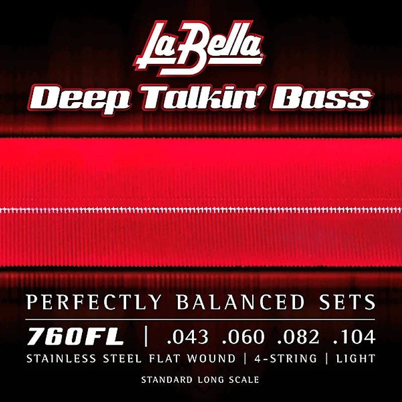 La Bella Deep Talkin' Bass Stainless Steel Flat Wound 4-String Bass Strings