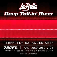La Bella Deep Talkin' Bass Stainless Steel Flat Wound 4-String Bass Strings