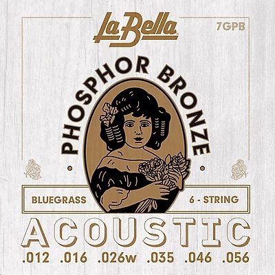La Bella 7GP Phosphor Bronze 6-String Acoustic Guitar Strings