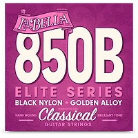 La Bella 850B Elite Series Black Nylon Golden Alloy Classical Guitar Strings