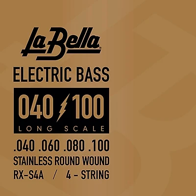 La Bella RX Series Stainless Steel 4-String Electric Bass Strings