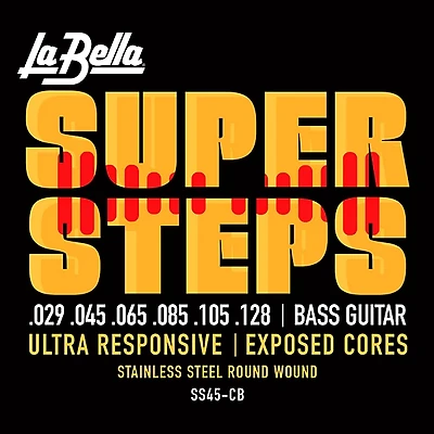 La Bella Super Steps Stainless Steel Exposed Cores 6-String Bass Strings