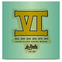 La Bella 767-6N Bass VI Nickel-Plated Round Wound Bass Strings 26 - 95
