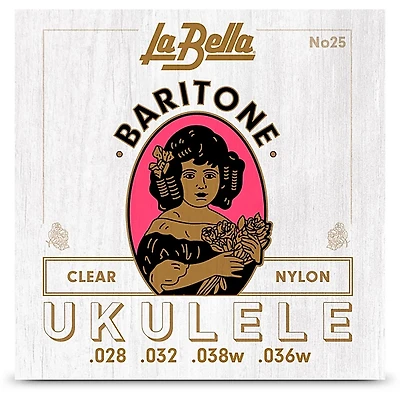La Bella 25 Baritone Clear Nylon Ukulele Strings