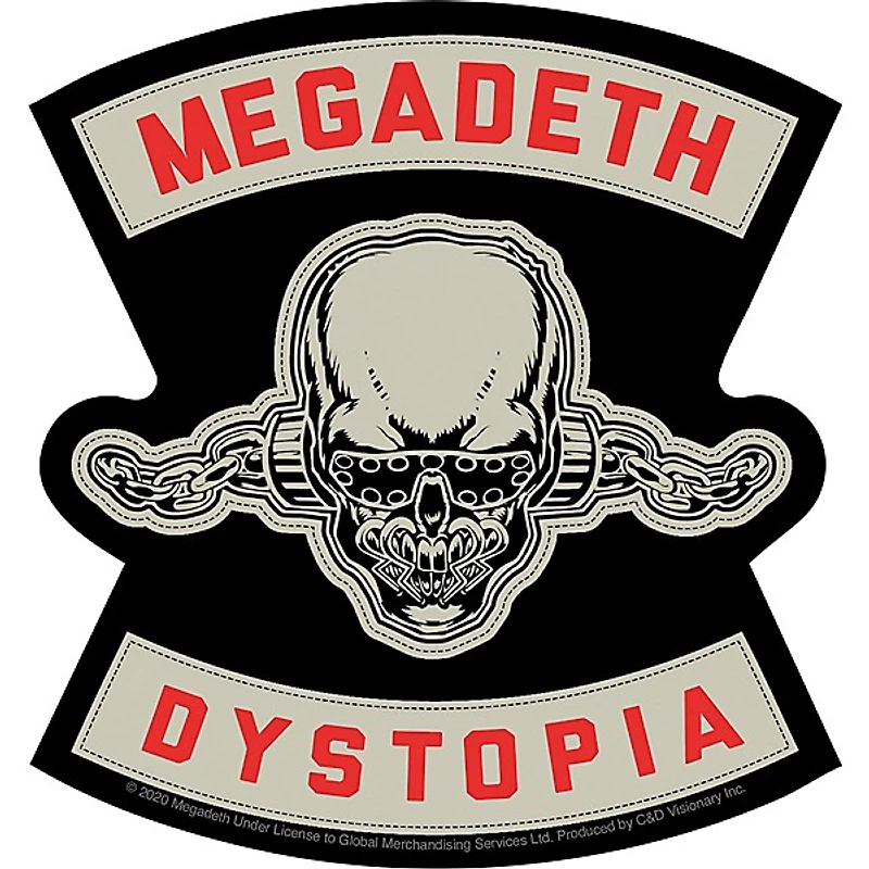 C&D Visionary Megadeth Dystopia Sticker