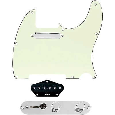 920D Custom Texas Grit Loaded Pickguard for Tele With T3W-C Control Plate Mint Green