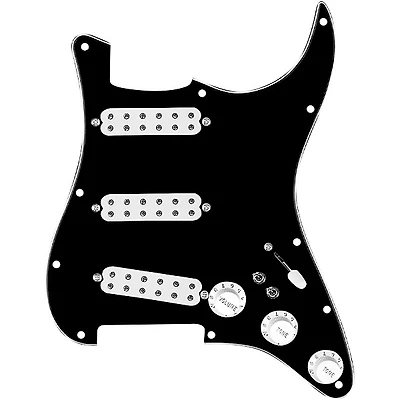 920D Custom Polyphonic Loaded Pickguard for Strat With White Pickups and Knobs and S7W-2T Wiring Harness