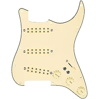 920D Custom Polyphonic Loaded Pickguard for Strat With Aged White Pickups & Knobs and S7W-2T Wiring Harness