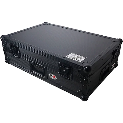 ProX Flight Style Road Case Fits Pioneer DDJ-FLX10 Case Black on Black W/ Wheels Black