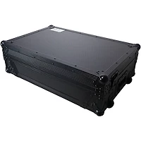 ProX Flight Style Road Case Fits Pioneer DDJ-FLX10 Case Black on Black W/ Wheels Black