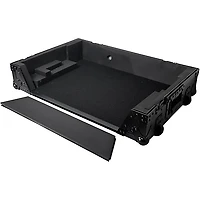 ProX Flight Style Road Case Fits Pioneer DDJ-FLX10 Case Black on Black W/ Wheels Black