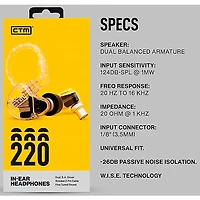 CTM CE220 Clear Pro Isolating Wired In-Ear Monitors
