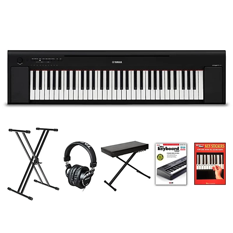 Yamaha Piaggero NP-15 61-Key Portable Keyboard With Power Adapter
