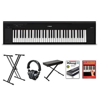 Yamaha Piaggero NP-15 61-Key Portable Keyboard With Power Adapter