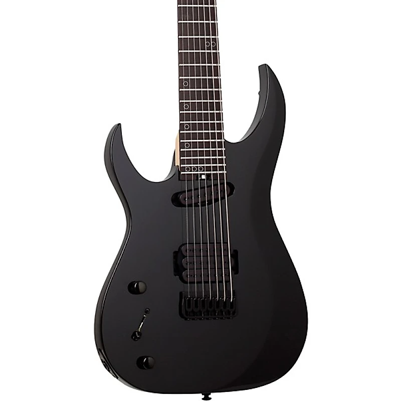 Schecter Guitar Research Sunset 7-String Triad Left-Handed Electric Guitar Gloss Black