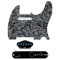 920D Custom Texas Grit Loaded Pickguard for Tele With T3W-REV-B Control Plate Black Pearl