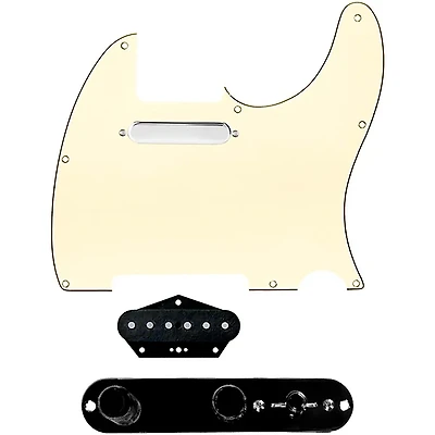 920D Custom Texas Grit Loaded Pickguard for Tele With T3W-REV-B Control Plate Aged White