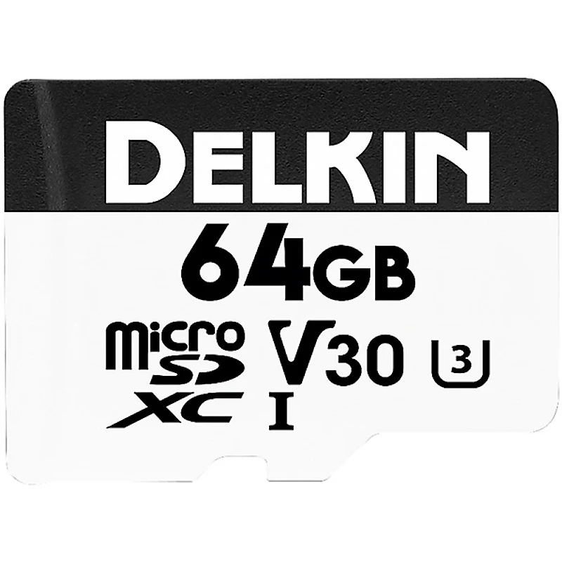 Delkin HYPERSPEED UHS-I V30 64GB MicroSD Memory Card