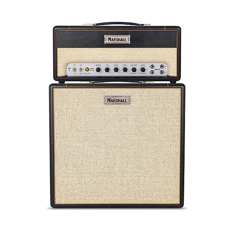 Marshall Studio JTM Tube Guitar Amp Stack With 1x12 Creamback Cabinet Black