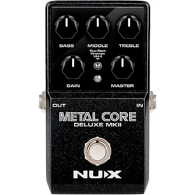 NUX Metal Core Deluxe MKII Hi Gain Distortion with 3 Amps/IR's True Bypass Effects Pedal Black