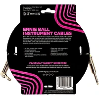 Ernie Ball Straight-Angle Instrument Cable, White 2-Pack 15 ft.