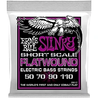 Ernie Ball Power Slinky Flatwound Short Scale Electric Bass Strings (50 - 110)