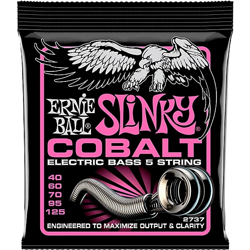 Ernie Ball Cobalt Super Slinky 5-String Electric Bass Strings 40-125 Gauge