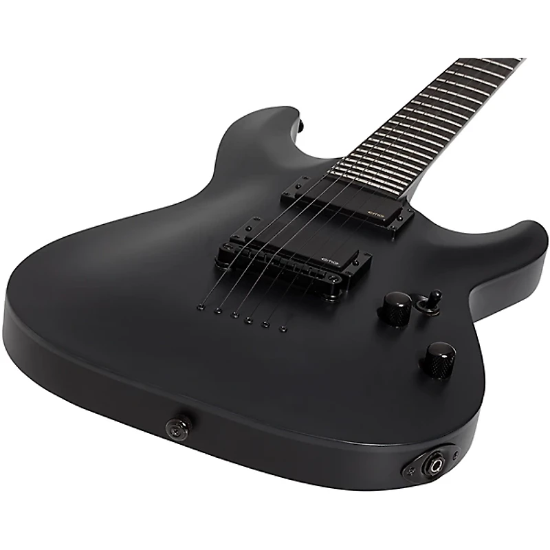 Schecter Guitar Research C-1 Platinum Blackout Electric Guitar - Satin Black