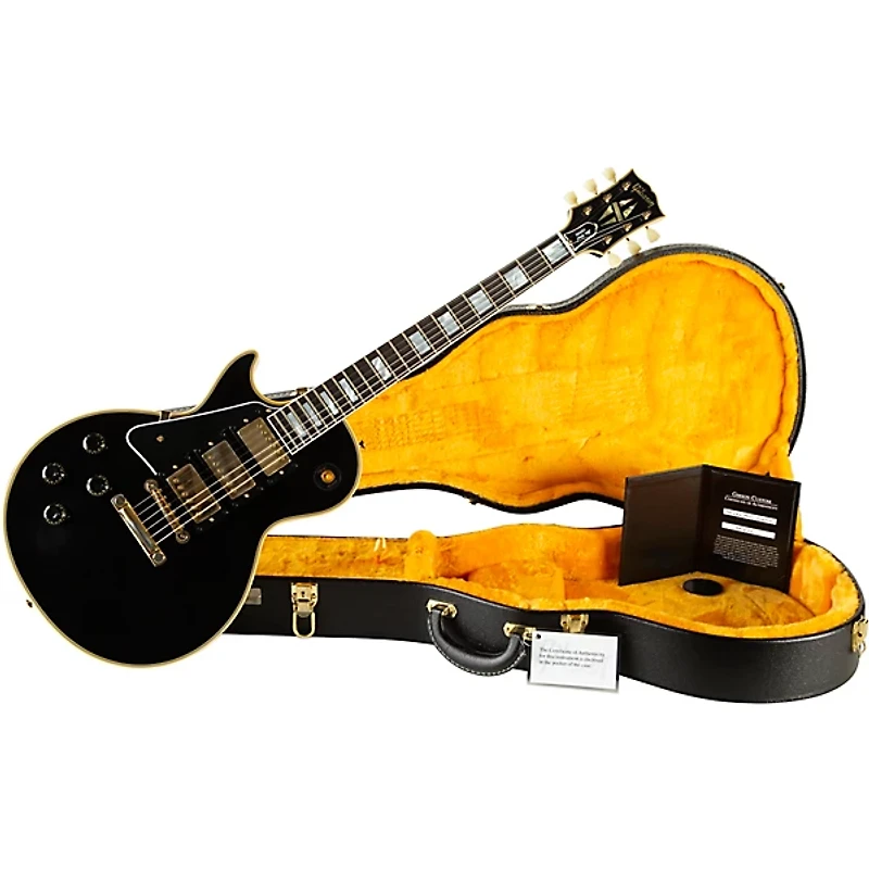 Gibson Custom 1957 Les Paul Custom 3-Pickup Reissue VOS Left-Handed Electric Guitar Ebony