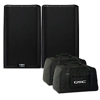 QSC K12.2 Powered Speaker Pair With Tote Bags
