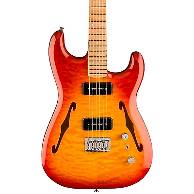 Fender Custom Shop Prestige Custom Thinline Stratocaster NOS Electric Guitar Masterbuilt by Kyle McMillin Tear Drop Cherry Sunburst