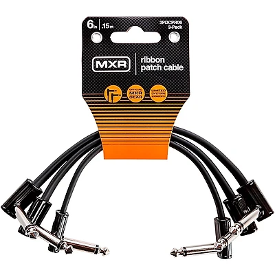 MXR 3-Pack 6" Ribbon Patch Cables Black