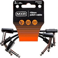 MXR 3-Pack 3" Ribbon Patch Cables Black