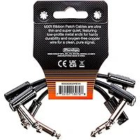 MXR 3-Pack 3" Ribbon Patch Cables Black