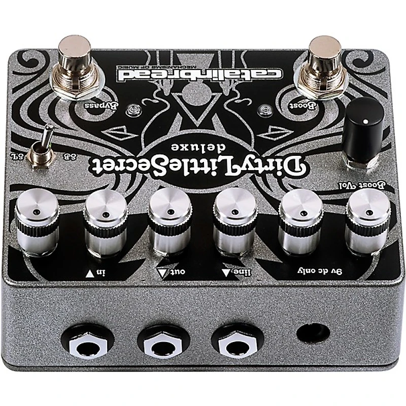 Catalinbread Dirty Little Secret Deluxe Foundation Overdrive Effects Pedal Black and Silver
