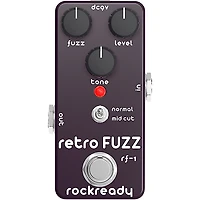 rockready Retro Fuzz Mini Guitar Effect Pedal Black